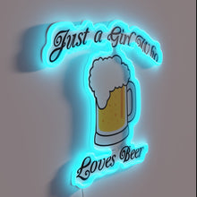 Load image into Gallery viewer, Neon sign for the beer-loving woman with a bold personality