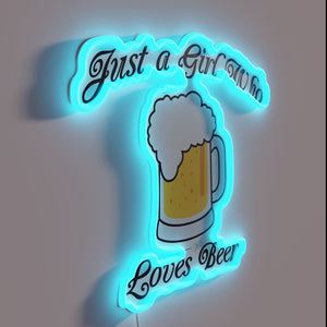 Neon sign for the beer-loving woman with a bold personality