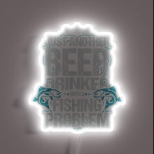 Load image into Gallery viewer, Beer-loving angler&#39;s quirky confession in radiant LED glow signage