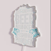 Load image into Gallery viewer, Fun Neon Sign for Beer Lover with Humorous Fishing Quirk