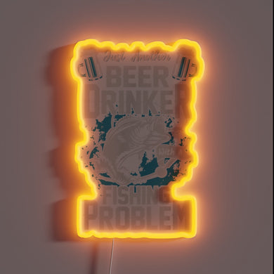 Retro Bar Sign for Beer Lovers with a Fishing Obsession