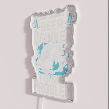 Load image into Gallery viewer, RGB Neon Sign: Humorous Beer Lover with Fishing Obsession Room Decor