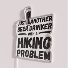Load image into Gallery viewer, Neon Beer Hiking Sign Decorations for Outdoorsy Beer Lovers Everywhere