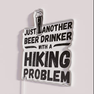 Neon Beer Hiking Sign Decorations for Outdoorsy Beer Lovers Everywhere
