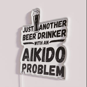 Neon Beer Sign Aikido Humor Bar Decor Gift Unique Sign