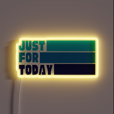 Twelve Step Recovery Inspiration in Vibrant Blue Neon Glow Light