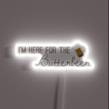 Load image into Gallery viewer, Magical Wizarding World Bar Decor, featuring vibrant BUTTERBEER neon signage.