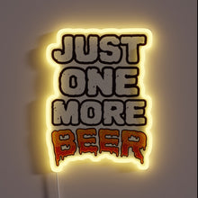 Load image into Gallery viewer, Cheerful retro neon sign with humorous drinking quotes in colors.