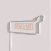 Load image into Gallery viewer, Eye-catching colorful Just Peachy RGB neon bar pub decor lighting