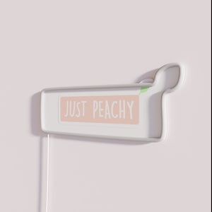 Eye-catching colorful Just Peachy RGB neon bar pub decor lighting