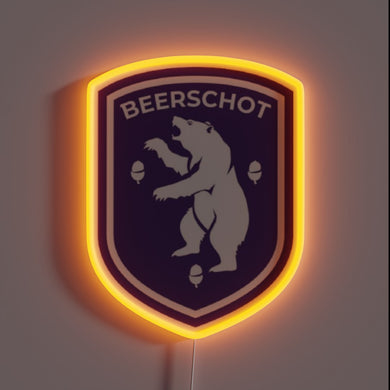 Iconic neon sign for Belgian football club Beerschot VA supporters.