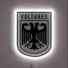 Load image into Gallery viewer, Monochrome customneon sign in the shape of a shield 