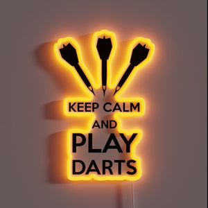 Add a touch of fun with vibrant darts sign.