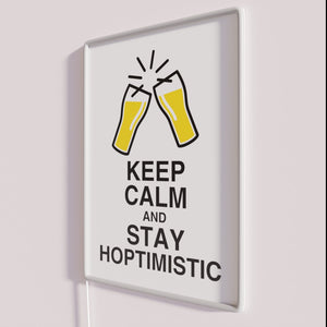 Keep Calm and Stay Optimistic Mood Boosting Neon Wall Sign