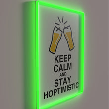 Load image into Gallery viewer, Stay optimistic with our vibrant neon &#39;Keep Calm&#39; motivational display.