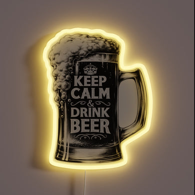 Unique neon sign perfect for beer enthusiasts with a calm vibe.