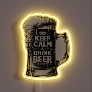 Unique neon sign perfect for beer enthusiasts with a calm vibe.