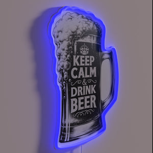 Relaxation Guaranteed with This Whimsical Neon Beer Sign Warning