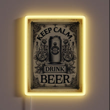 Load image into Gallery viewer, Relaxation in Neon: Keep Calm and Enjoy Your Favorite Beer