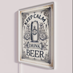 RGB Neon Bar Sign with Funny Humorous Beer Drinking Motivator Message