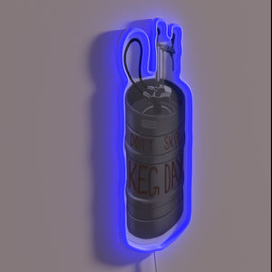 Add a party vibe with colorful keg day celebration lighting