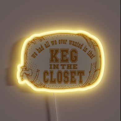 Brighten up your home bar with this colorful keg sign