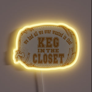 Brighten up your home bar with this colorful keg sign