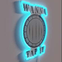 Load image into Gallery viewer, Neon bar sign with bold, colorful text: Tap My Beer