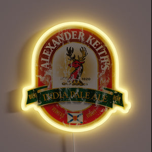 Customizable Keith's RGB neon sign with adjustable color brightness options