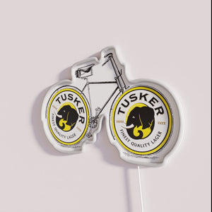 Tusker Lager Motorcycle Neon Sign with Vibrant RGB Colors and Style