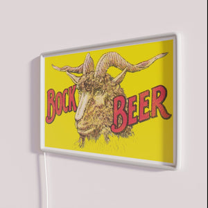 Vintage Kiewel-Bock Beer Retro Sign Illuminated in Bold RGB Neon Lighting