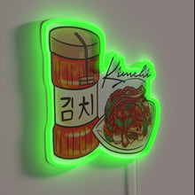 Load image into Gallery viewer, Korean-Style Spicy Fermented Cabbage Recipe with Colorful Neon Lettering