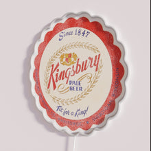 Load image into Gallery viewer, Vibrant King&#39;s Brewery Manitowoc Sheboygan Wisconsin Retro Neon Bar Sign Decor
