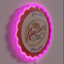 Load image into Gallery viewer, Retro vintage beer sign featuring Manitowoc and Sheboygan city graphics.
