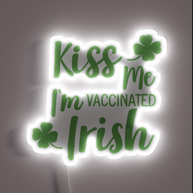 Vaccination Pride Sign in Vibrant Irish RGB Neon Style