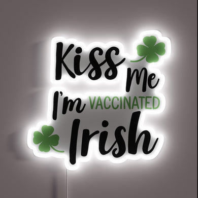 Irish charm meets health awareness in vibrant neon sign art