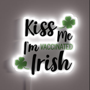 Irish charm meets health awareness in vibrant neon sign art