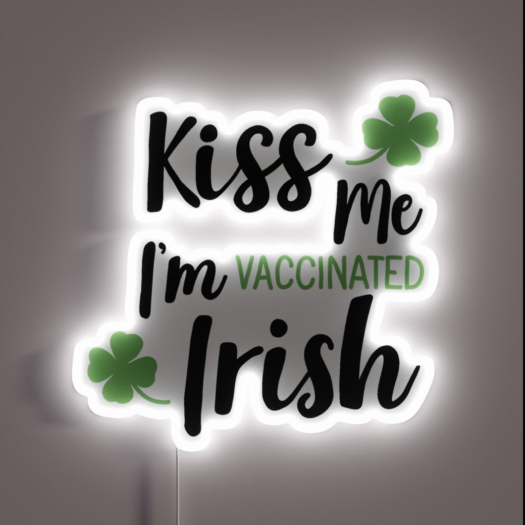 Irish charm meets health awareness in vibrant neon sign art