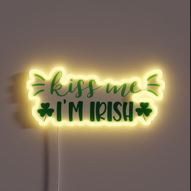 Catchy Irish-themed neon sign with colorful RGB LED lighting effects