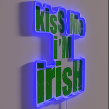 Load image into Gallery viewer, Whimsical Irish charm illuminated by colorful RGB neon lights.