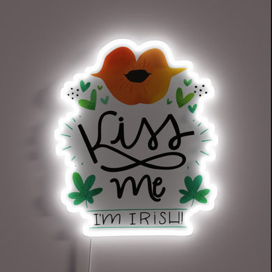 Vibrant Ireland-themed LED neon sign for St. Patrick's Day celebrations.