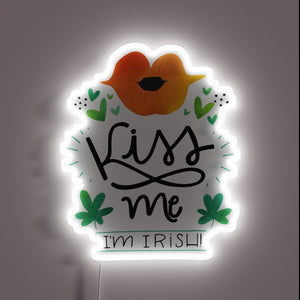 Vibrant Ireland-themed LED neon sign for St. Patrick's Day celebrations.