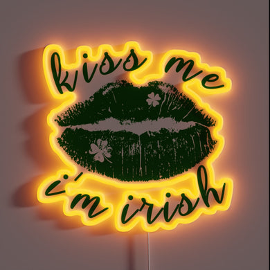 Happy St. Patrick's Day Kiss Me I'm Irish Neon Sign
