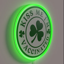 Load image into Gallery viewer, Vibrant &#39;Kiss Me I&#39;m Vaccinated&#39; Neon Sign in Rainbow Colors