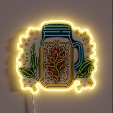 Neon Sign for Home Brewed Kombucha Bar and Craft Fridge
