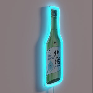 Add vibrant Korean nightlife flair with customizable Soju neon signs.