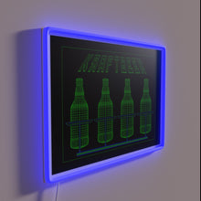 Load image into Gallery viewer, Neon Beer Sign with RGB Lighting and Kraft Label Design