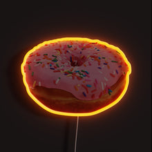 Load image into Gallery viewer, Krispy Kreme Donut RGB neon sign, front view lit, printed on acrylic