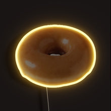 Load image into Gallery viewer, Krispy Kreme Original Glazed Donut RGB neon sign, front view lit, printed on acrylic