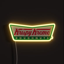 Load image into Gallery viewer, Krispy Kreme RGB neon sign, front view lit, printed on acrylic